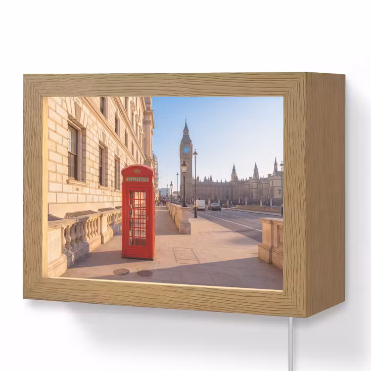 Lightbox - Wandlamp - Telefooncel - Rood - Londen - Stad - Architectuur — 1