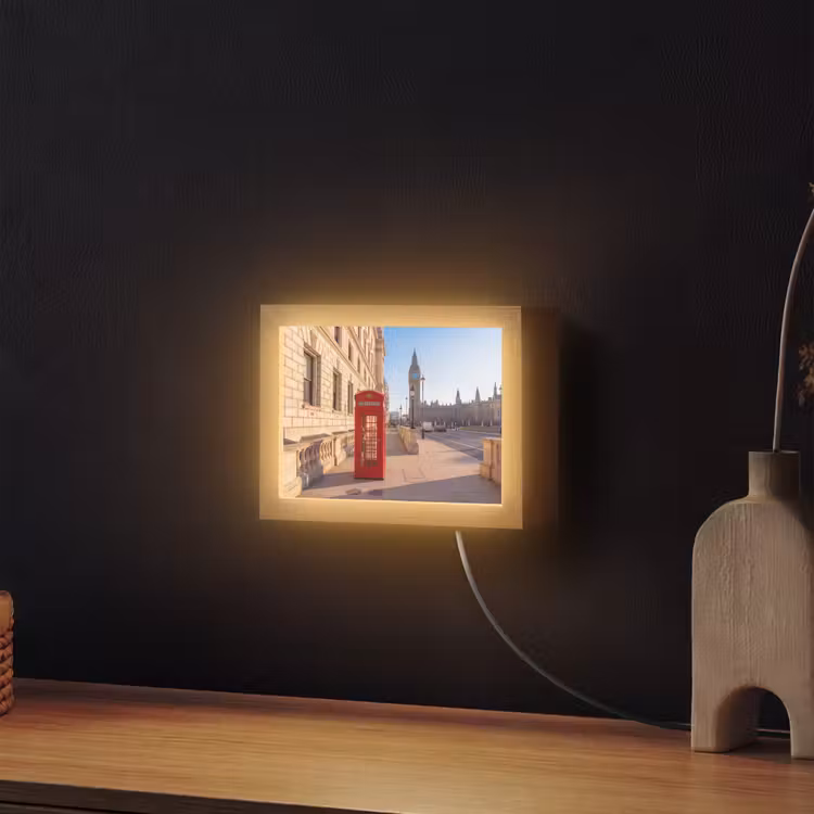 Lightbox - Wandlamp - Telefooncel - Rood - Londen - Stad - Architectuur — 2