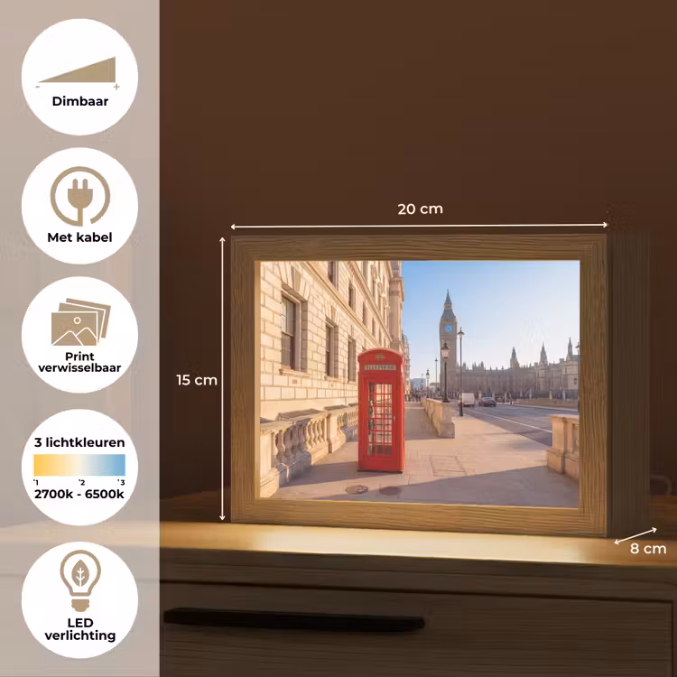 Lightbox - Wandlamp - Telefooncel - Rood - Londen - Stad - Architectuur — 9