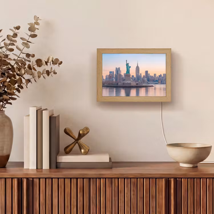 Lightbox - Wandlamp - Vrijheidsbeeld - New York - Zonsopgang - Stad - Architectuur — 4