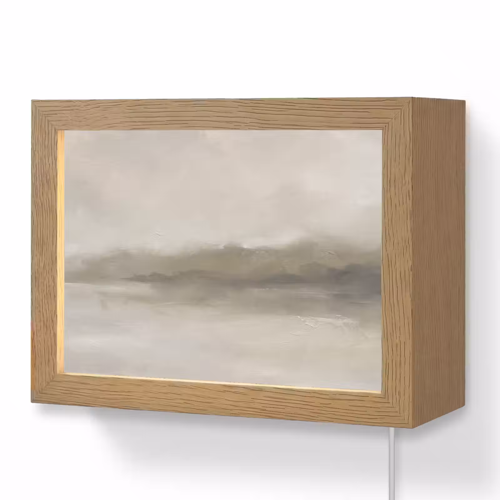 Lightbox - Wandlamp - Abstract - Landschap - Nevel - Modern - Grijs — 1