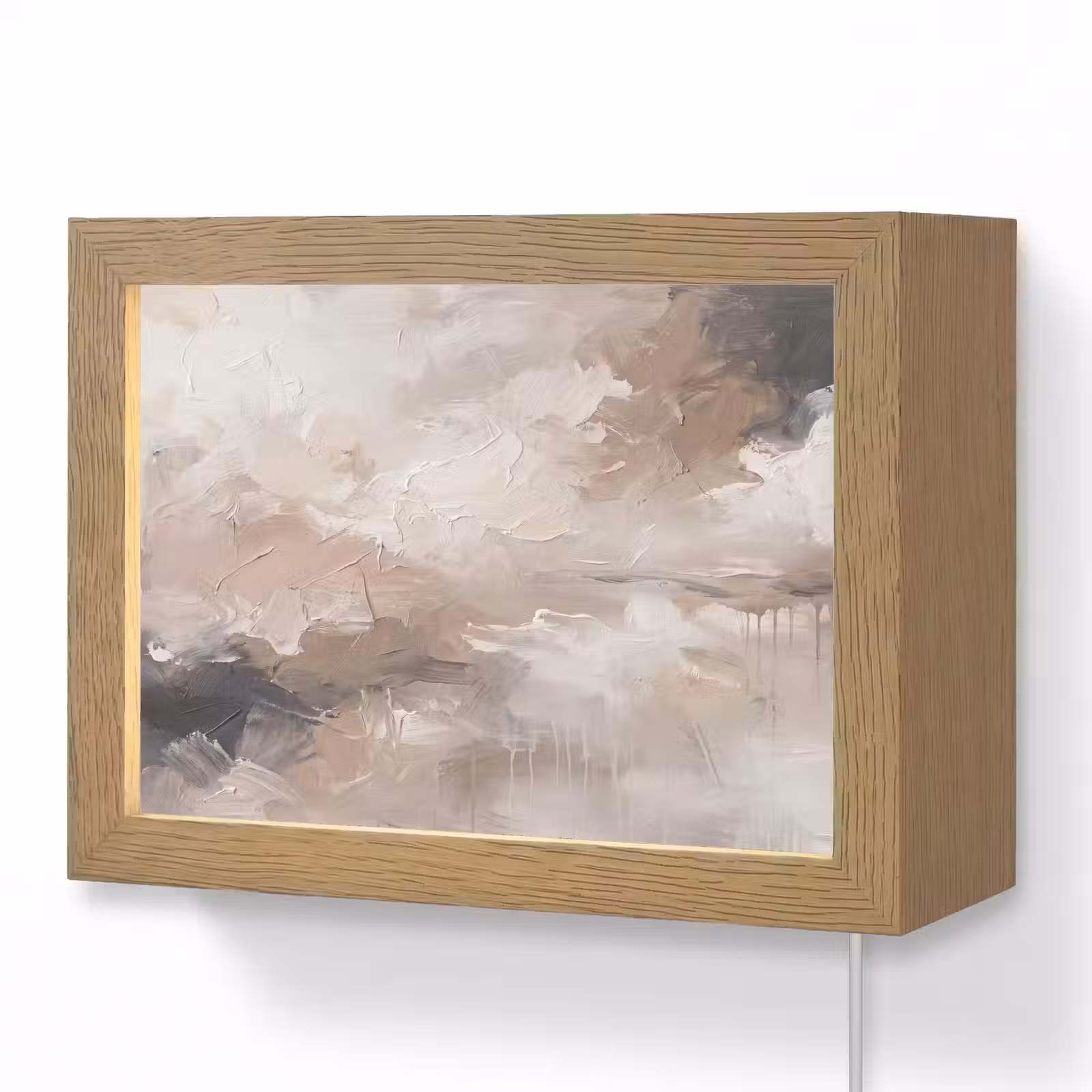 Lightbox - Wandlamp - Abstract - Textuur - Kunst - Modern - Beige — 1