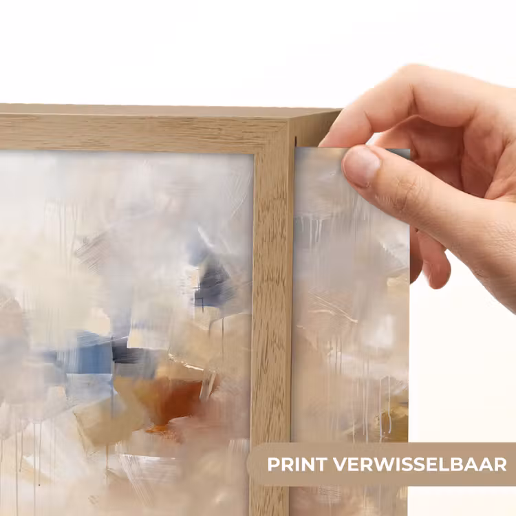 Lightbox - Wandlamp - Abstract - Borstelstreken - Modern - Beige - Kunst — 6