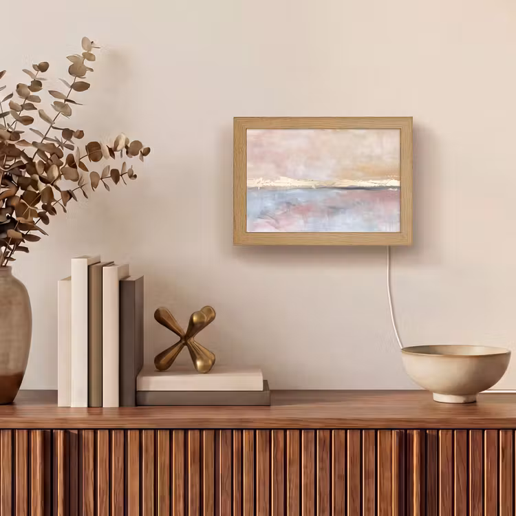 Lightbox - Wandlamp - Abstract - Horizontaal - Kunst - Roze - Goud — 4