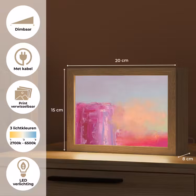 Lightbox - Wandlamp - Abstract - Kleuren - Modern - Roze — 9