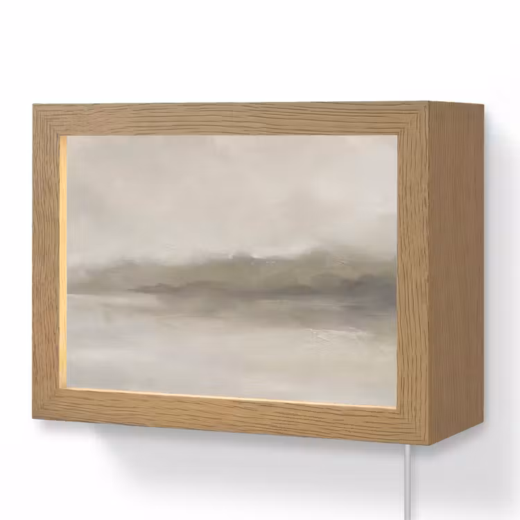 Lightbox - Wandlamp - Abstract - Landschap - Nevel - Modern - Grijs — 1