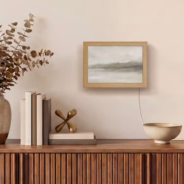 Lightbox - Wandlamp - Abstract - Landschap - Nevel - Modern - Grijs — 4