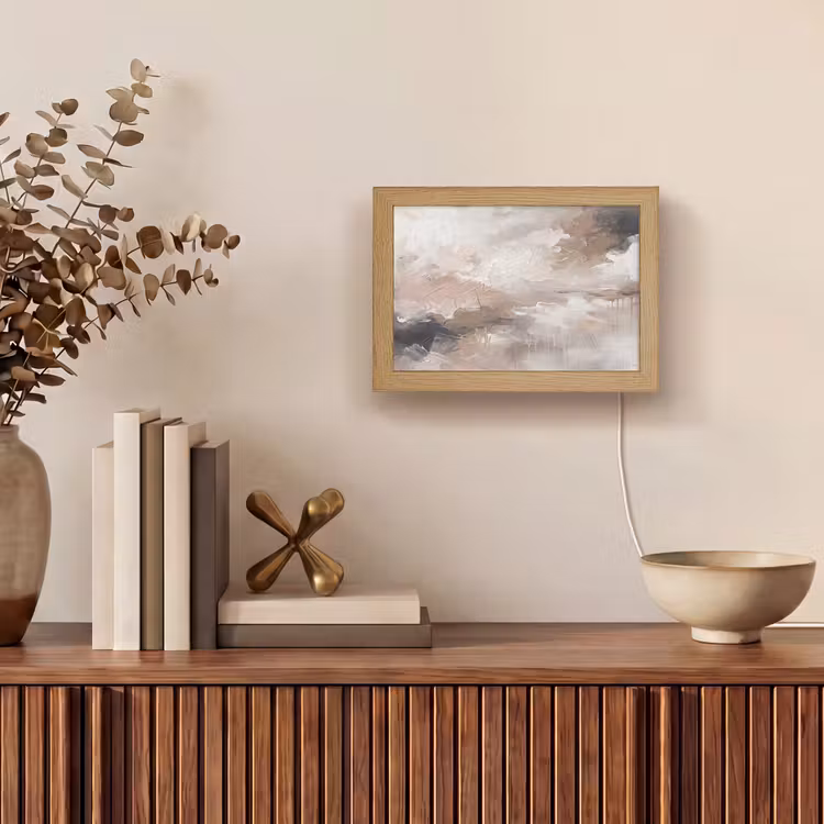 Lightbox - Wandlamp - Abstract - Textuur - Kunst - Modern - Beige — 4