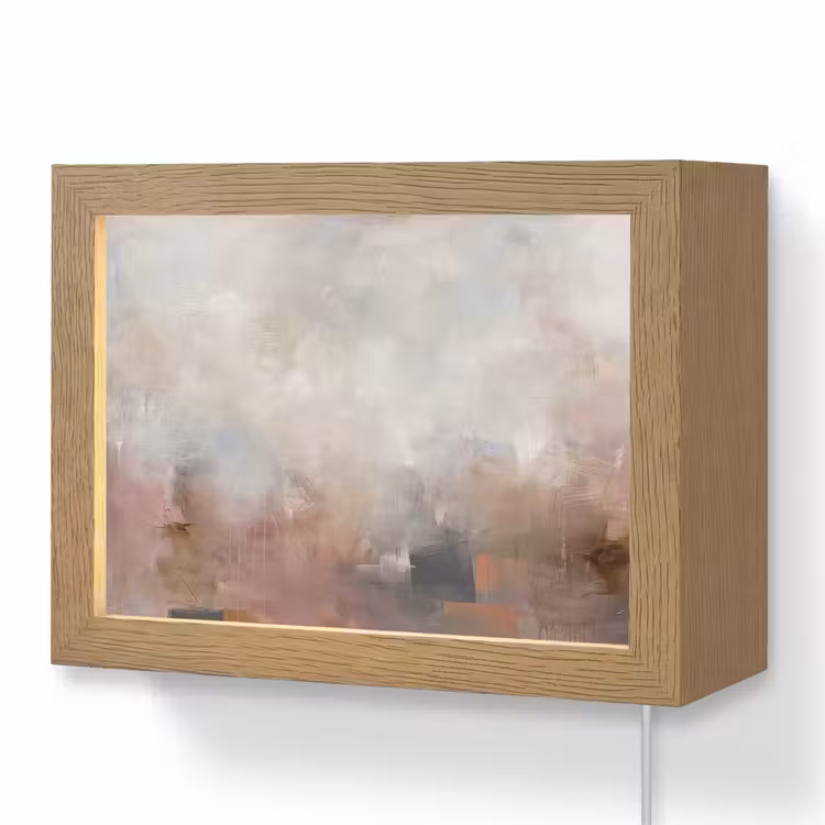 Lightbox - Wandlamp - Abstract - Vloeiend - Kunst - Modern - Beige — 1