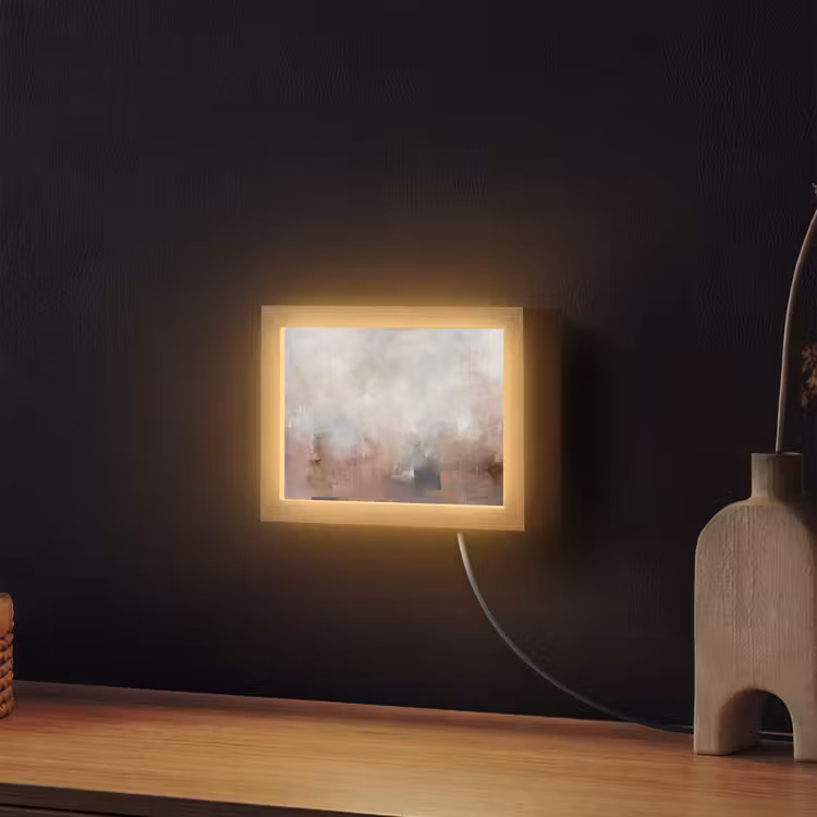 Lightbox - Wandlamp - Abstract - Vloeiend - Kunst - Modern - Beige — 2
