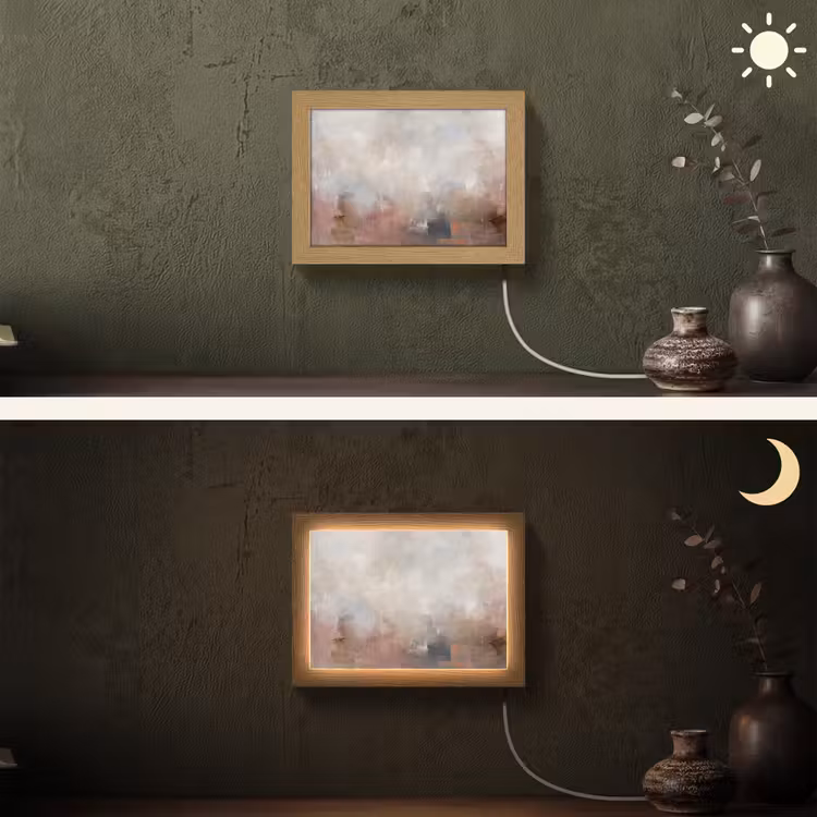 Lightbox - Wandlamp - Abstract - Vloeiend - Kunst - Modern - Beige — 3