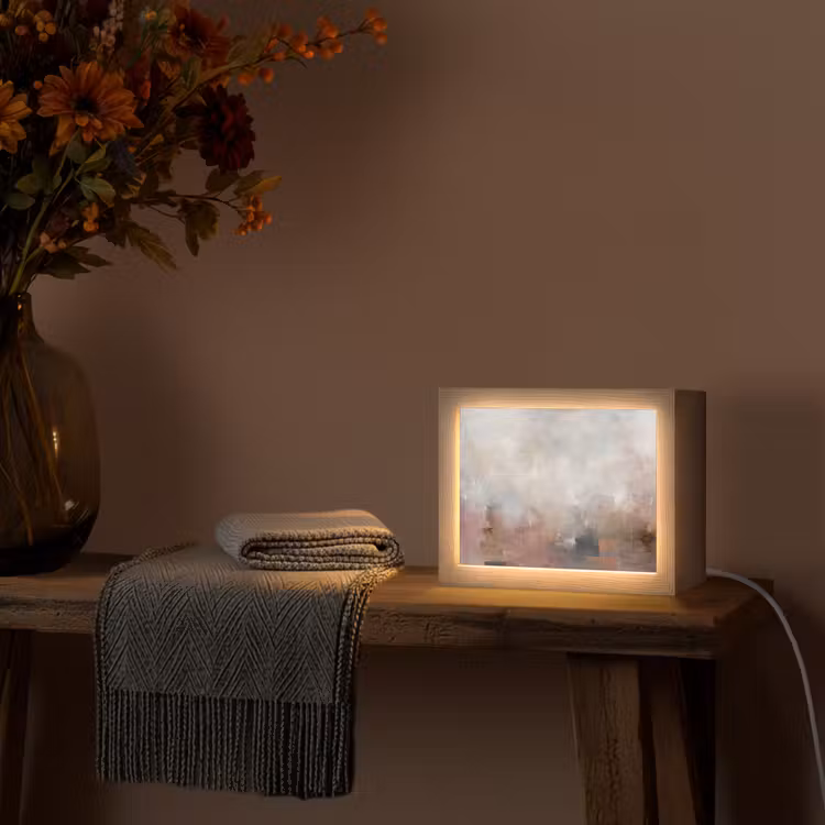 Lightbox - Wandlamp - Abstract - Vloeiend - Kunst - Modern - Beige — 5