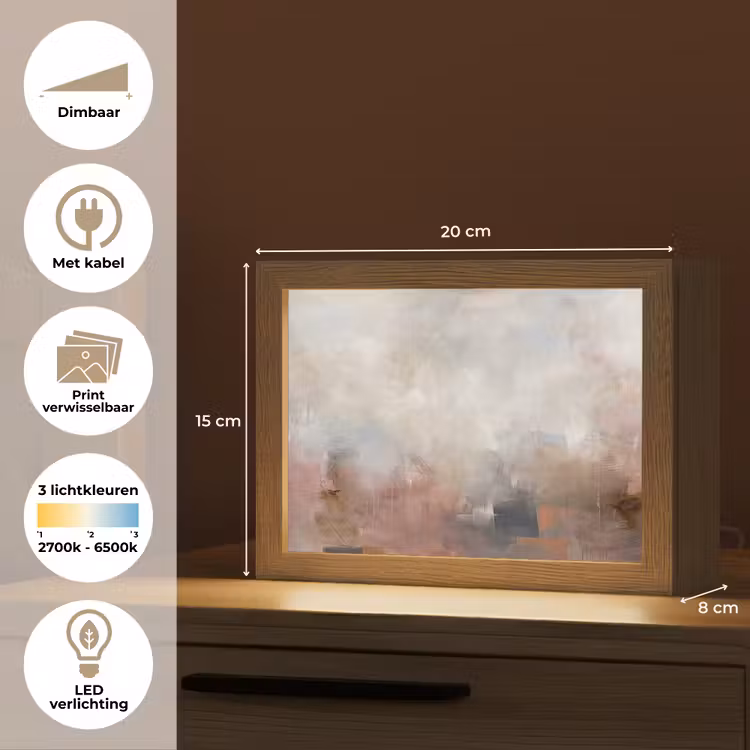 Lightbox - Wandlamp - Abstract - Vloeiend - Kunst - Modern - Beige — 9