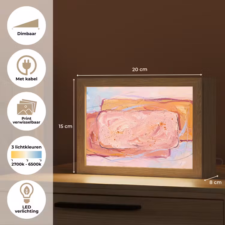 Lightbox - Wandlamp - Abstract - Vormen - Modern - Roze — 9