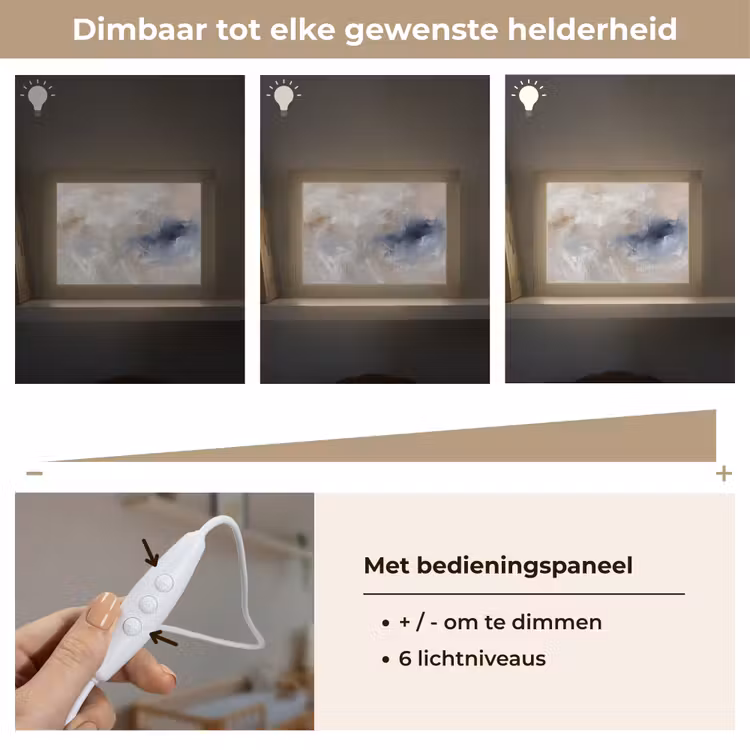 Lightbox - Wandlamp - Abstract - Wolken - Sfeer - Modern - Beige — 8