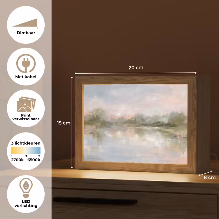 Lightbox - Wandlamp - Natuur - Landschap - Abstract - Water - Groen — 9