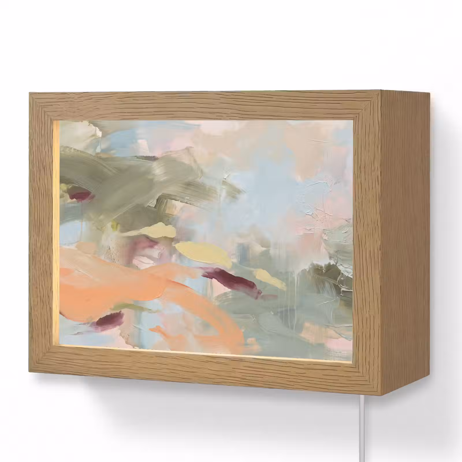 Lightbox - Wandlamp - Abstract - Borstelstreken - Kunst - Modern - Pastel — 1