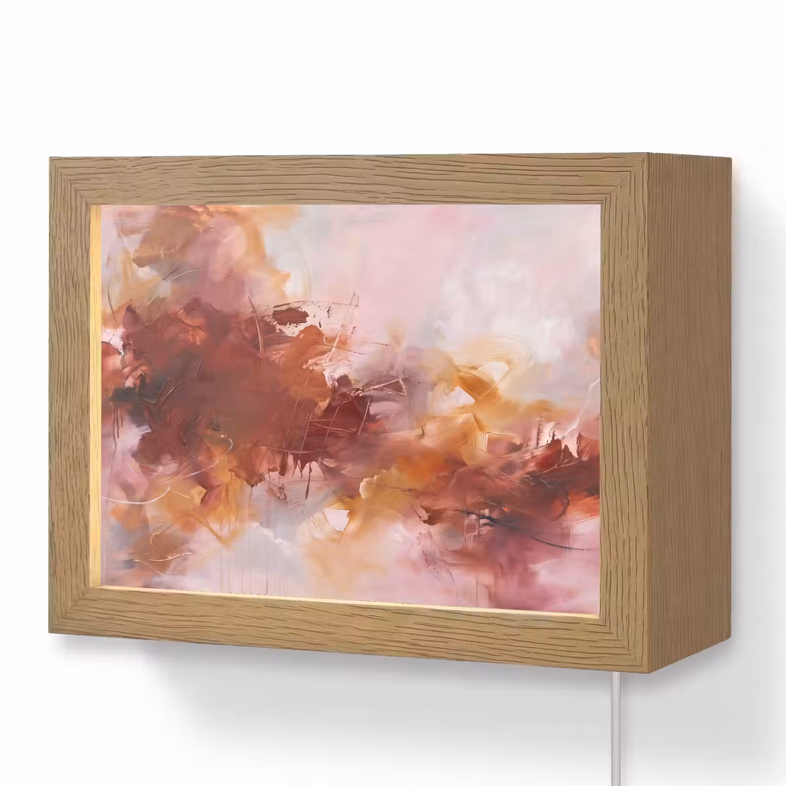 Lightbox - Wandlamp - Abstract - Kleurrijk - Kunst - Modern - Roze-Rood — 1