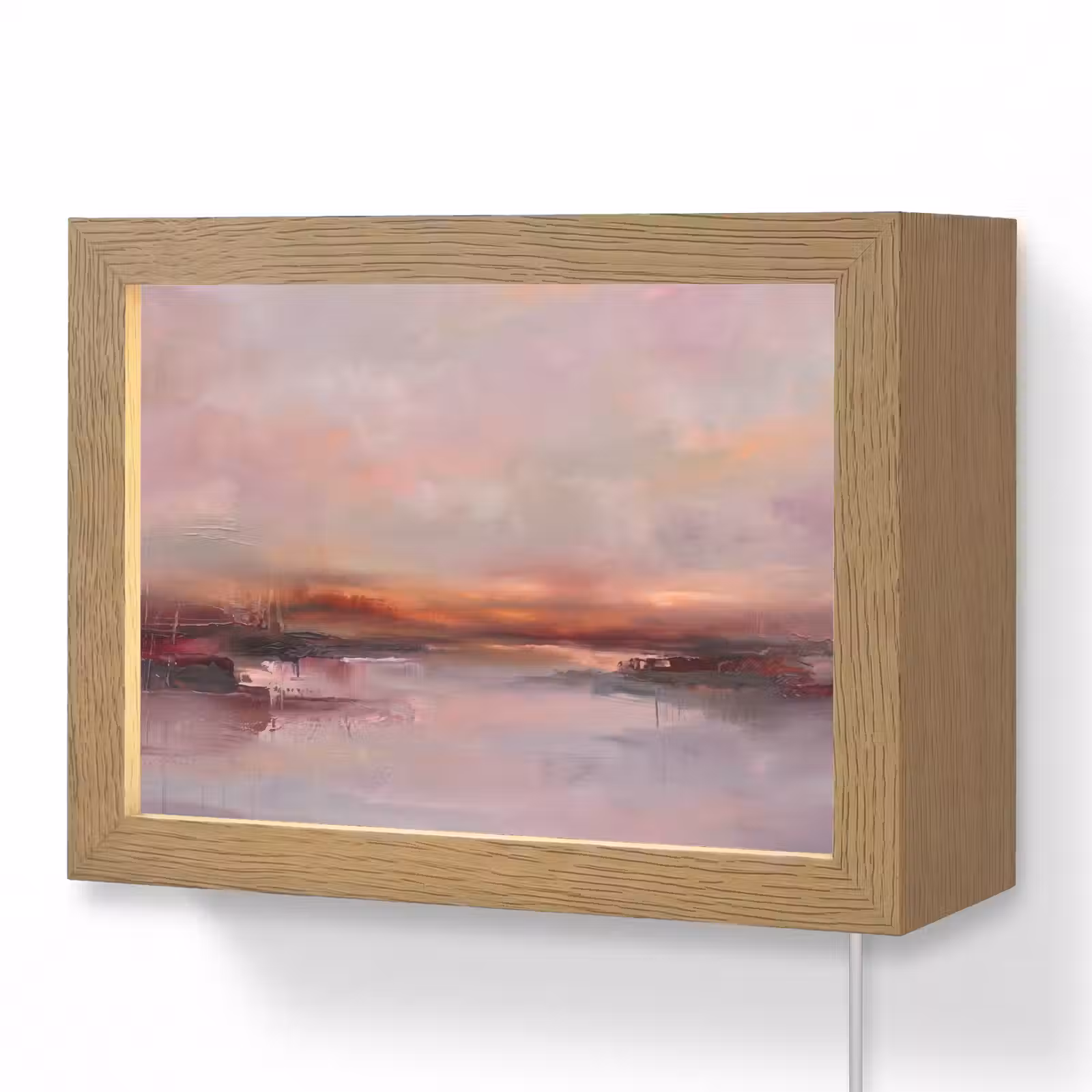 Lightbox - Wandlamp - Landschap - Zonsondergang - Abstract - Modern - Roze — 1