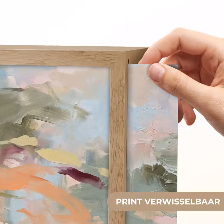 Lightbox - Wandlamp - Abstract - Borstelstreken - Kunst - Modern - Pastel — 6