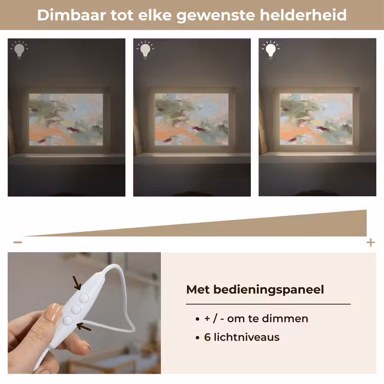 Lightbox - Wandlamp - Abstract - Borstelstreken - Kunst - Modern - Pastel — 8