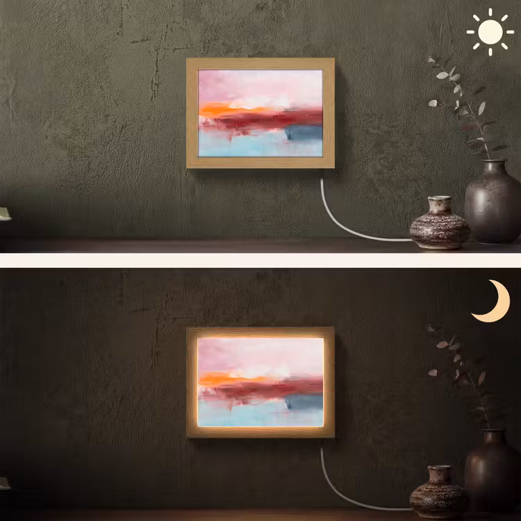 Lightbox - Wandlamp - Abstract - Kleuren - Modern - Kunst - Roze — 3