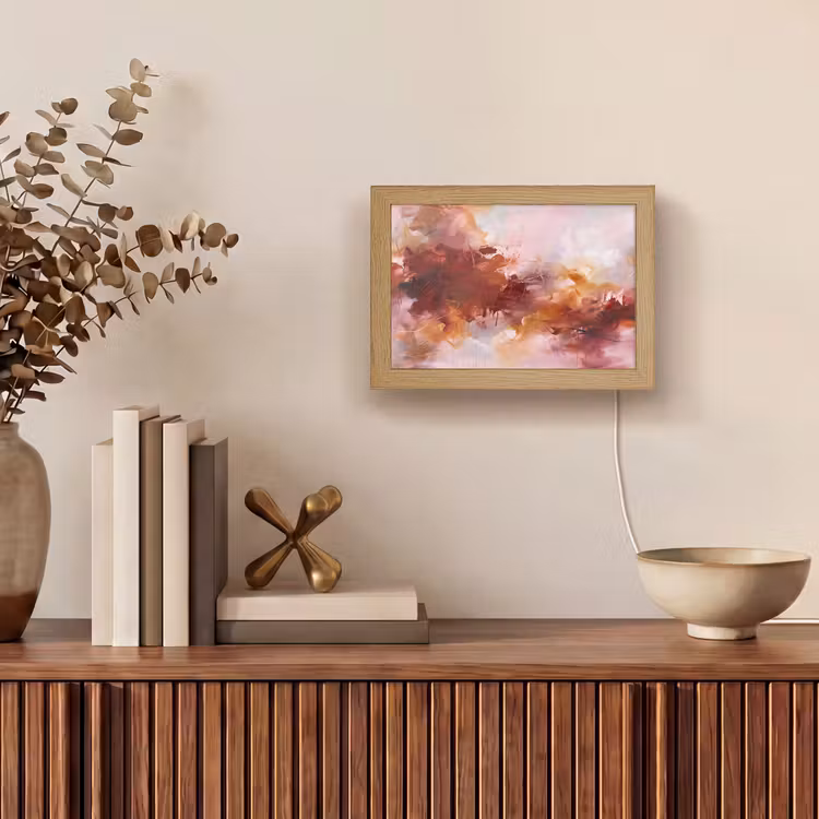 Lightbox - Wandlamp - Abstract - Kleurrijk - Kunst - Modern - Roze-Rood — 4