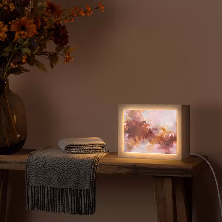 Lightbox - Wandlamp - Abstract - Kleurrijk - Kunst - Modern - Roze-Rood — 5