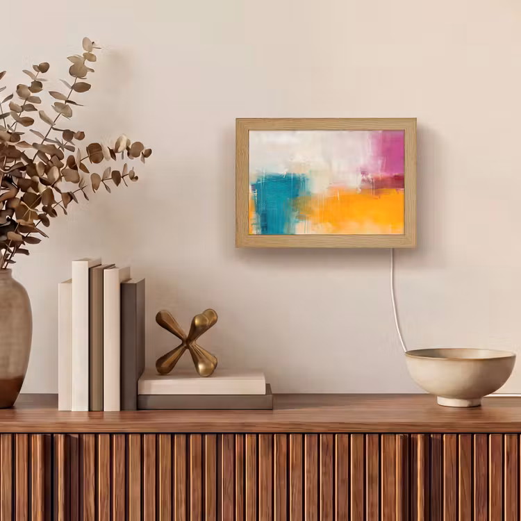 Lightbox - Wandlamp - Abstract - Kleurrijk - Modern - Kunst - Oranje — 4
