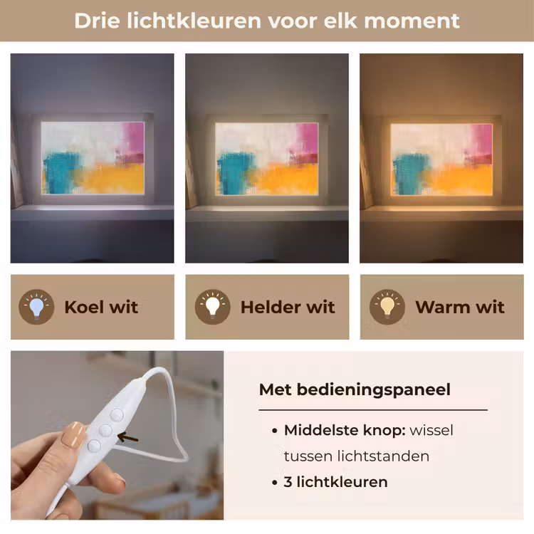 Lightbox - Wandlamp - Abstract - Kleurrijk - Modern - Kunst - Oranje — 7
