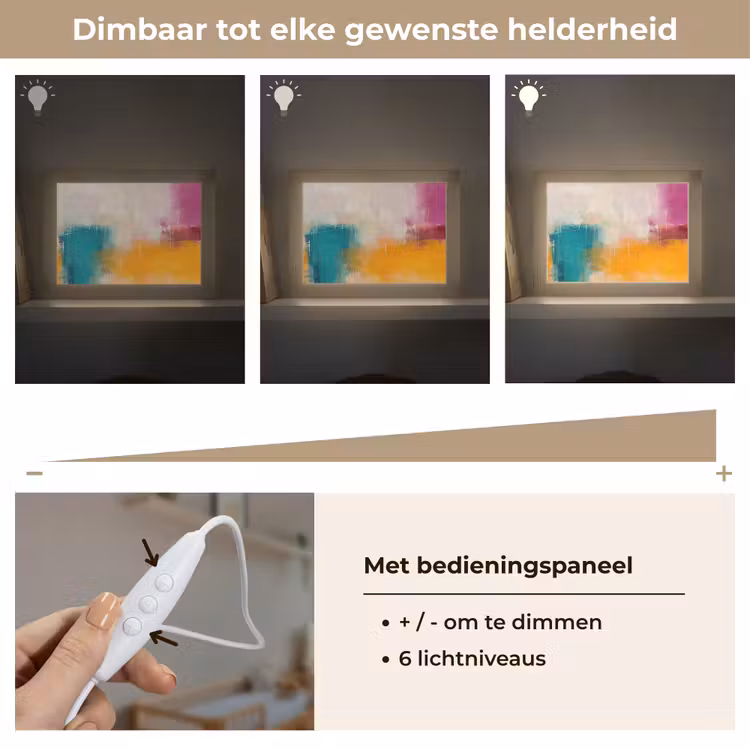 Lightbox - Wandlamp - Abstract - Kleurrijk - Modern - Kunst - Oranje — 8