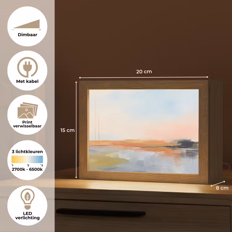 Lightbox - Wandlamp - Abstract - Landschap - Horizon - Modern - Kleurrijk — 9