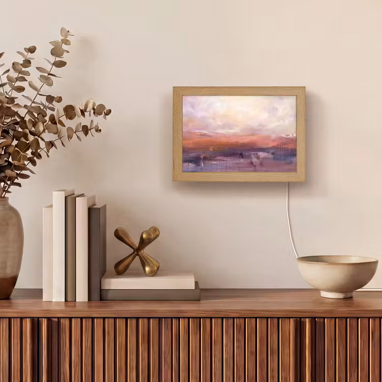 Lightbox - Wandlamp - Abstract - Landschap - Modern - Paars - Oranje — 4
