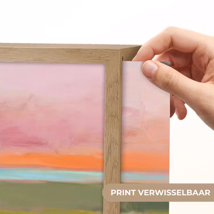 Lightbox - Wandlamp - Abstract - Landschap - Modern - Roze - Oranje — 6