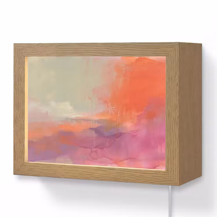 Lightbox - Wandlamp - Kunst - Vloeiend - Overgangen - Oranje — 1
