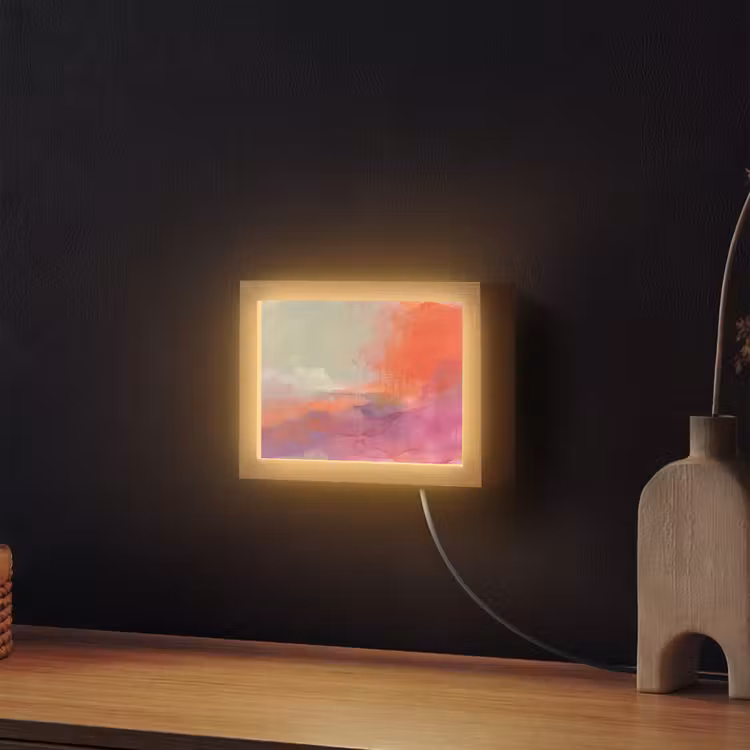 Lightbox - Wandlamp - Kunst - Vloeiend - Overgangen - Oranje — 2