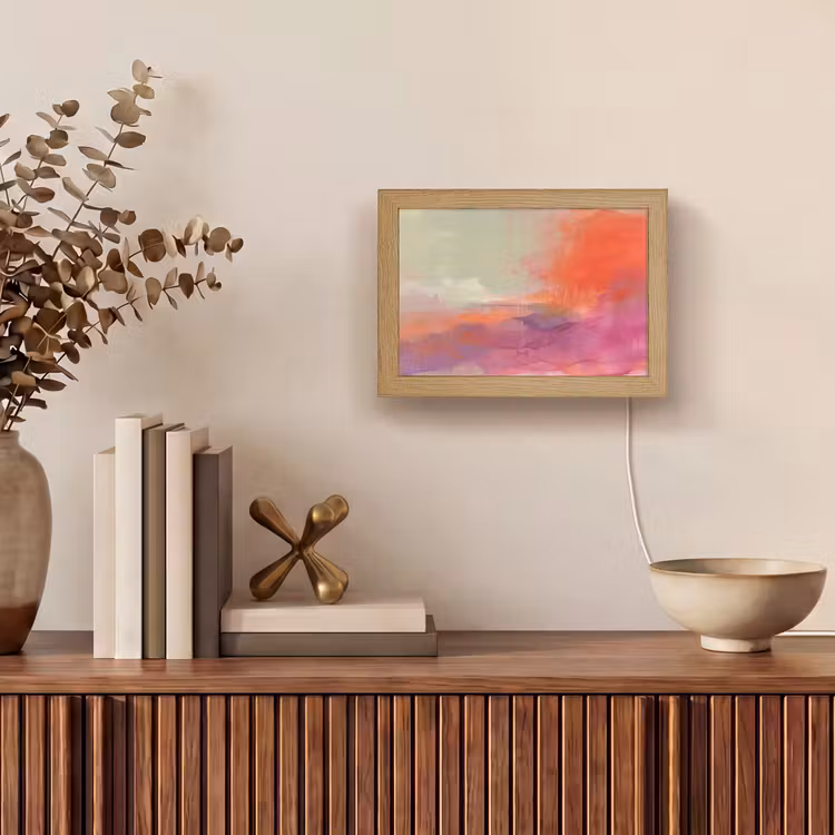 Lightbox - Wandlamp - Kunst - Vloeiend - Overgangen - Oranje — 4