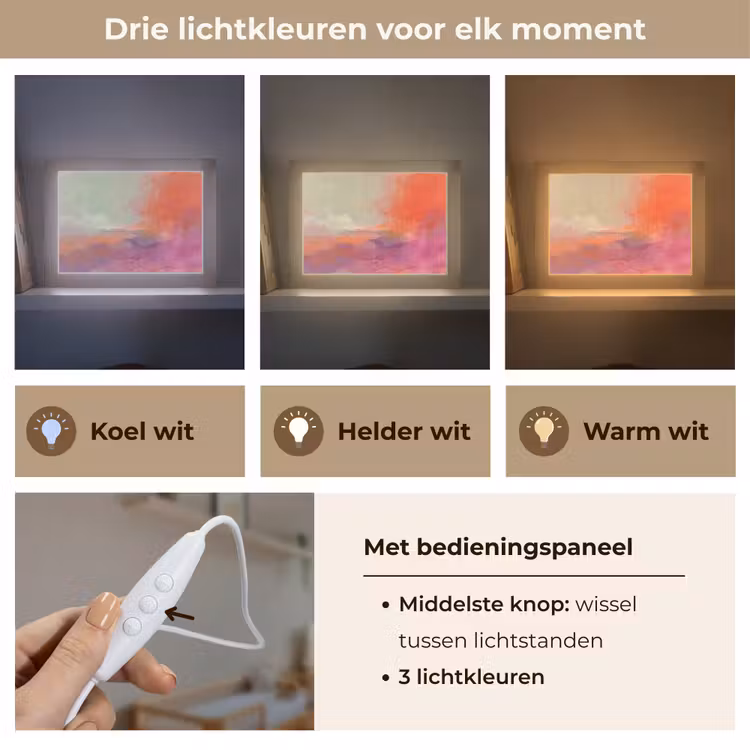 Lightbox - Wandlamp - Kunst - Vloeiend - Overgangen - Oranje — 7