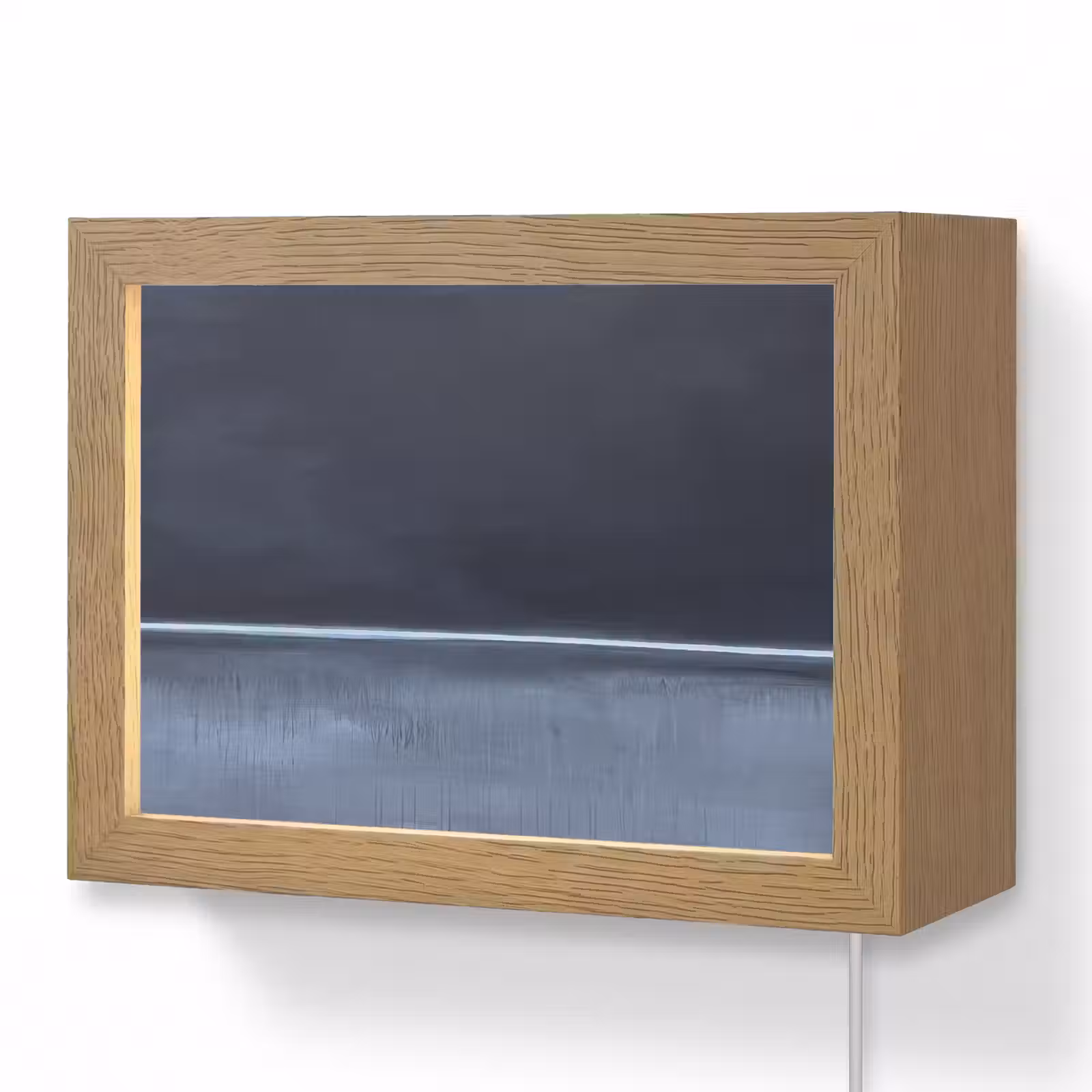 Lightbox - Wandlamp - Abstract - Horizontale lijn - Minimalistisch - Donkerblauw - Kunst — 1
