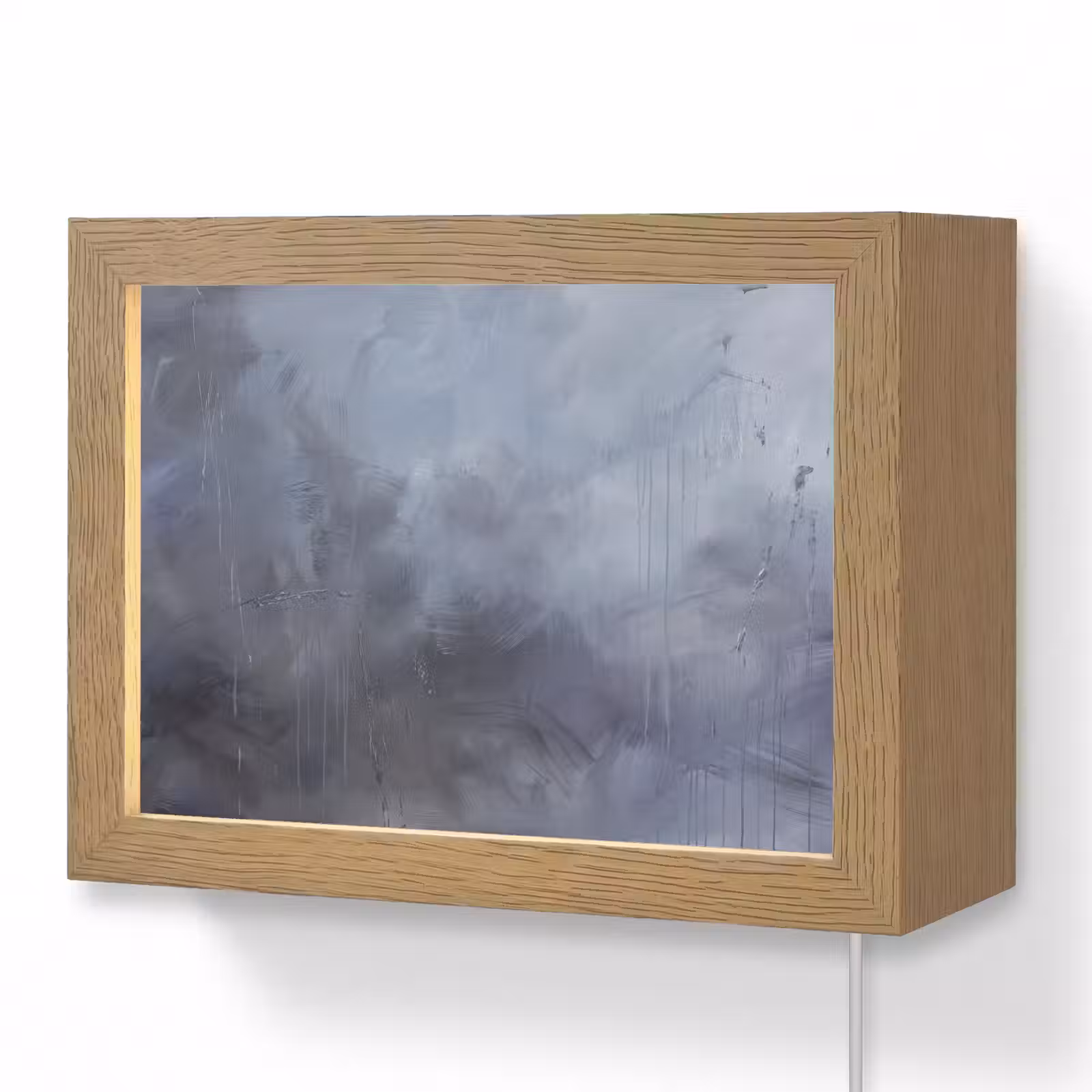 Lightbox - Wandlamp - Abstract - Kwaststreken - Modern - Kunst - Grijs — 1