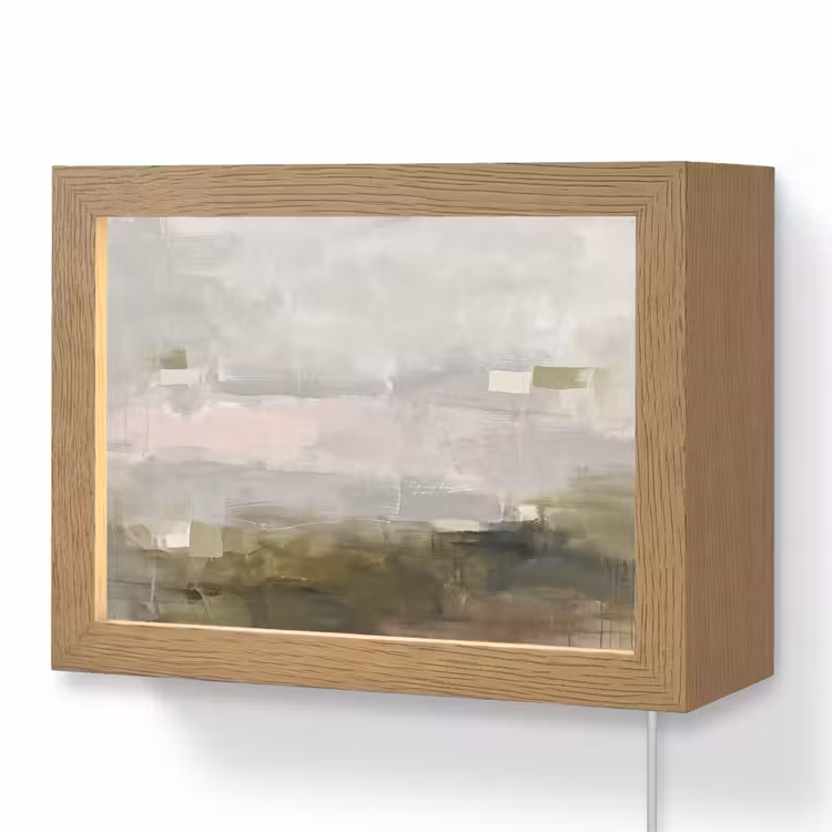 Lightbox - Wandlamp - Abstract - Gelaagd - Kunst - Modern - Grijs-Groen — 1