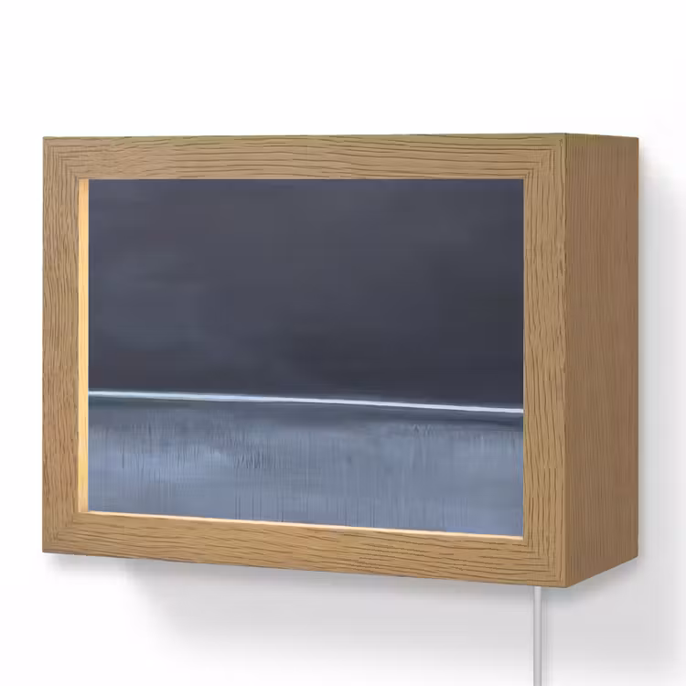 Lightbox - Wandlamp - Abstract - Horizontale lijn - Minimalistisch - Donkerblauw - Kunst — 1