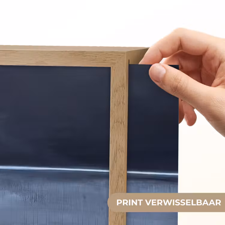 Lightbox - Wandlamp - Abstract - Horizontale lijn - Minimalistisch - Donkerblauw - Kunst — 6