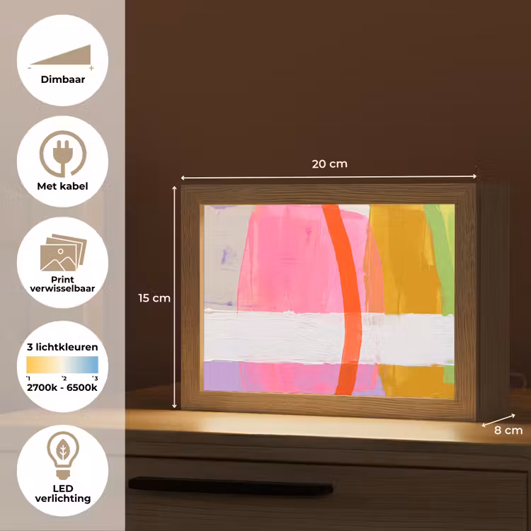 Lightbox - Wandlamp - Abstract - Kleurrijk - Vormen - Modern - Kunst — 9