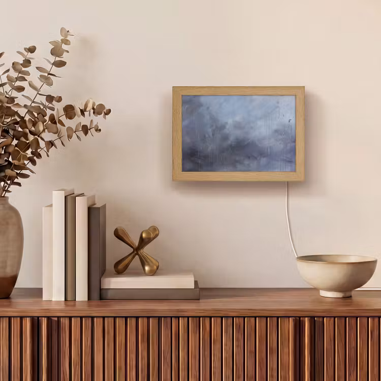 Lightbox - Wandlamp - Abstract - Kwaststreken - Modern - Kunst - Grijs — 4