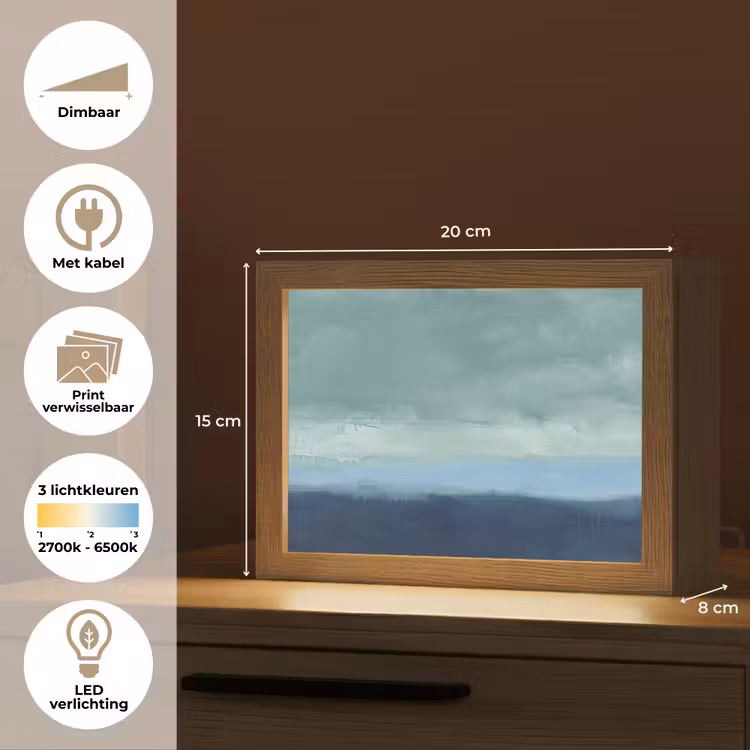 Lightbox - Wandlamp - Abstract - Lagen - Rust - Modern - Blauw — 9