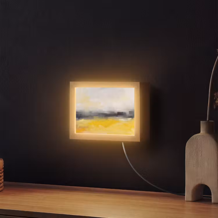 Lightbox - Wandlamp - Abstract - Landschap - Modern - Geel — 2
