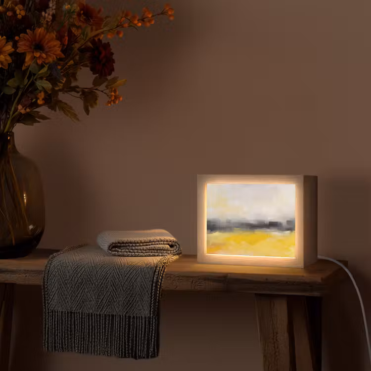 Lightbox - Wandlamp - Abstract - Landschap - Modern - Geel — 5