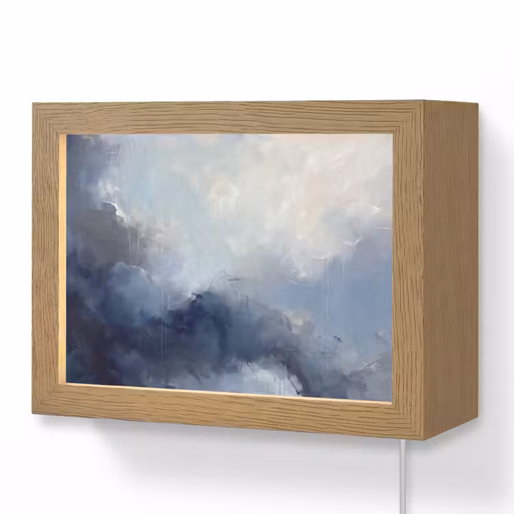 Lightbox - Wandlamp - Abstract - Wolken - Modern - Blauw - Kunst — 1