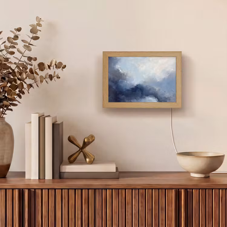 Lightbox - Wandlamp - Abstract - Wolken - Modern - Blauw - Kunst — 4